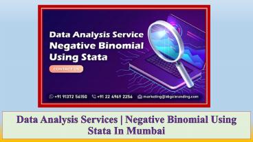 Data Analysis Services | Negative Binomial Using Stata In Mumbai
