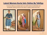 Latest Women Kurta Sets Online By Tahiliya