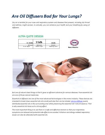 Are Oil Diffusers Bad For Your Lungs?