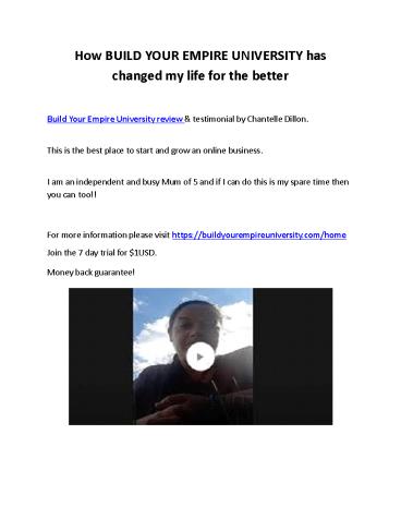 My Top Two Favorite Things About Build Your Empire University