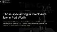 Fort Worth foreclosure lawyers