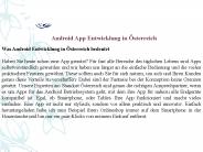 Android App Entwicklung in Österreich