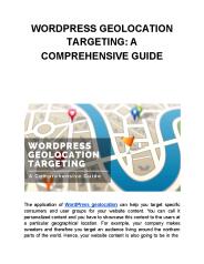 WORDPRESS GEOLOCATION TARGETING: A COMPREHENSIVE GUIDE (1)