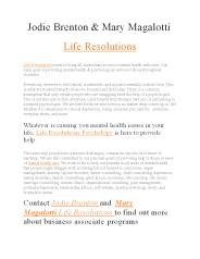 Mary Magalotti Life Resolutions