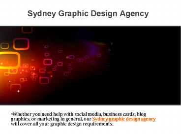 Sydney Graphic Design Agency