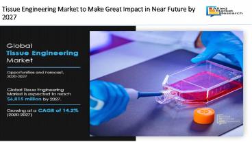 Tissue Engineering Market to Make Great Impact in Near Future by 2027