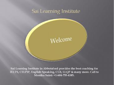 Instead of Searching IELTS Near Me Choose Sai Learning Institute