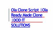 Readymade Ola Clone Script - DOD IT Solutions