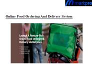 Online Food Ordering And Delivery System