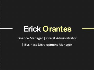Erick Orantes - Business Development Manager From Missouri