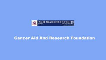 Ngo for Cancer Treatment in Kolkata
