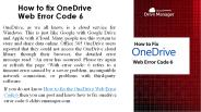 How to fix OneDrive Web Error Code 6