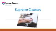 Supreme Cleaners - Australia's Number 1 Cleaning Company