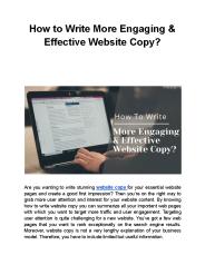 How to Write More Engaging & Effective Website Copy?