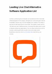 Leading Live Chat Alternative Software Application List