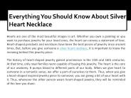 Everything You Should Know About Silver Heart Necklace