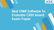 Best OMR Software To Evaluate CBSE Board Exam Paper