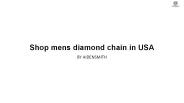 Shop mens diamond chain in USA
