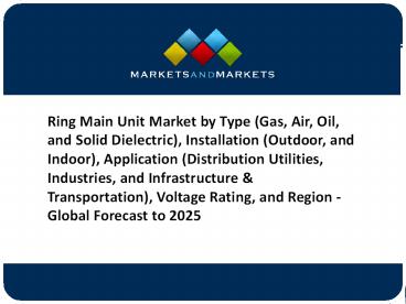 Ring Main Unit Market – Global Industry Analysis 2025