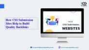 How CSS Submission Sites Help to Build Quality Backlinks