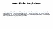 Mcafee blocking Chrome