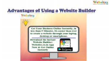 5 Advantages of Using a Website Builder