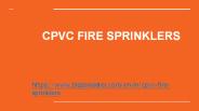 CPVC FIRE SPRINKLERS