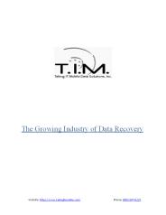 The Growing Industry of Data Recovery