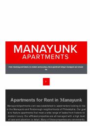 Studio Apartments in Manayunk