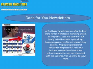 Done for You Newsletters