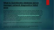 Quickbooks database server manager stopped