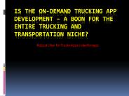 on-demand trucking app business