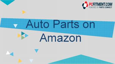 Auto Parts on amazon