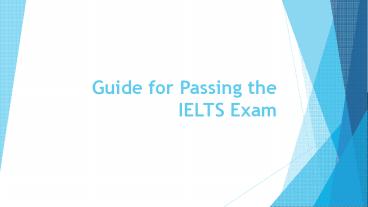 Guide for passing the IELTS exam