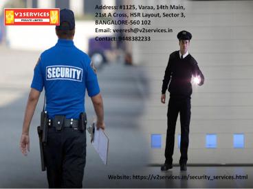 Security Service in Bangalore for Corporate