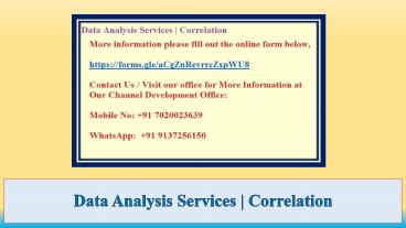 Data Analysis Services | Correlation In Mumbai