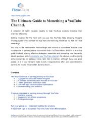 The Ultimate Guide to Monetising a YouTube Channel.