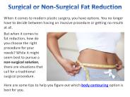 Surgical or Non-Surgical Fat Reduction