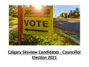 Calgary Skyview Candidates - Councillor Election 2021
