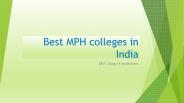 MPH colleges in India | BFIT college