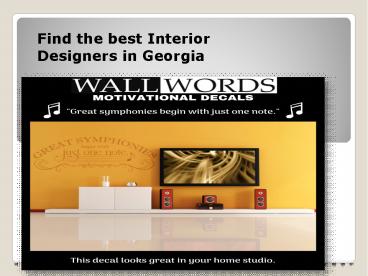 Find the best Interior Designers in Georgia