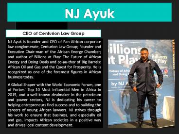 Nj Ayuk - CEO of Centurion Law Group