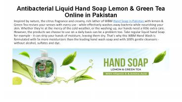 Antibacterial Liquid Hand Soap Available Online in Pakistan