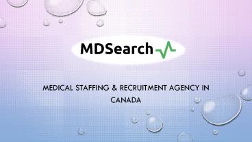Medical Staffing & Recruitment Agency in Canada