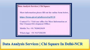 Data Analysis Services | Chi Square In Delhi-NCR