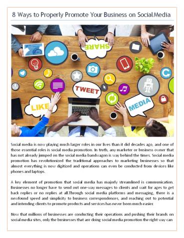 8 Ways to Properly Promote Your Business on Social Media (1)