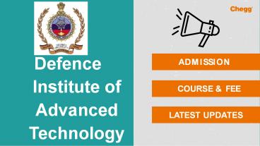 Defense Institute of Advanced Technology