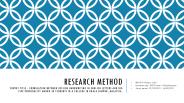 Research Method Survey Results in Clustered Bar Charts