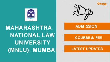 Maharashtra National Law University [MNLU], Mumbai