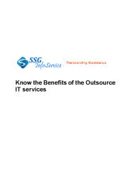 Know the Benefits of the Outsource IT services
